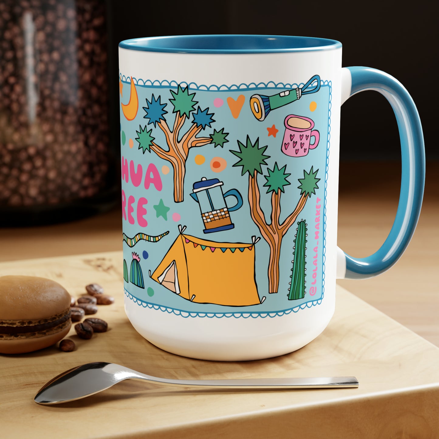 Joshua Tree - *BIG* Coffee Mug (15oz, blue)