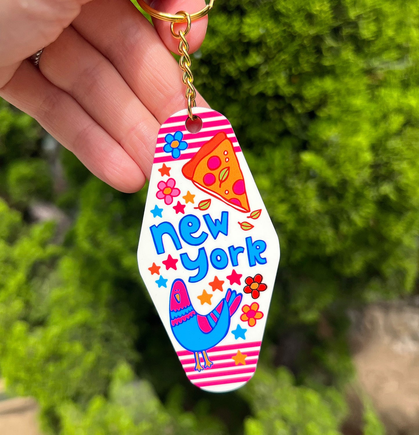New York Keychain (Confetti)