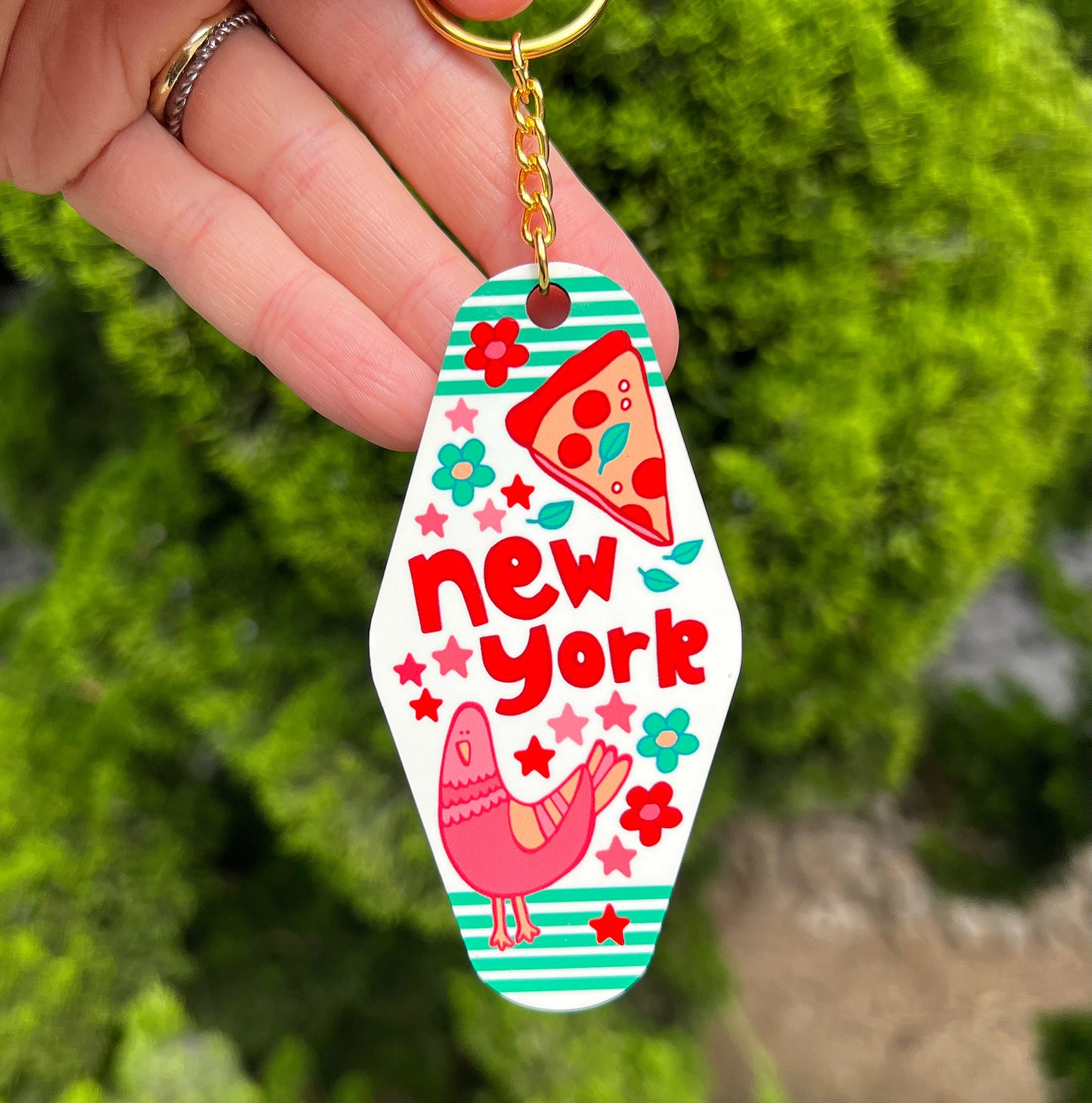 New York Keychain (Pizza)