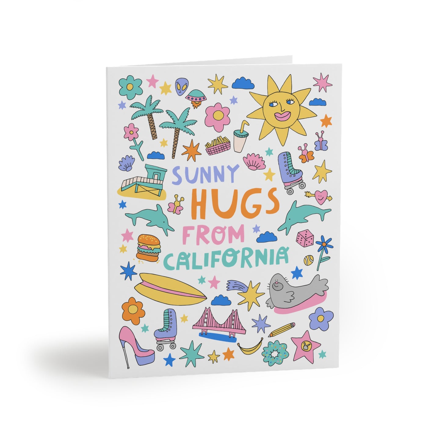 Sunny Hugs from California - Greeting Card