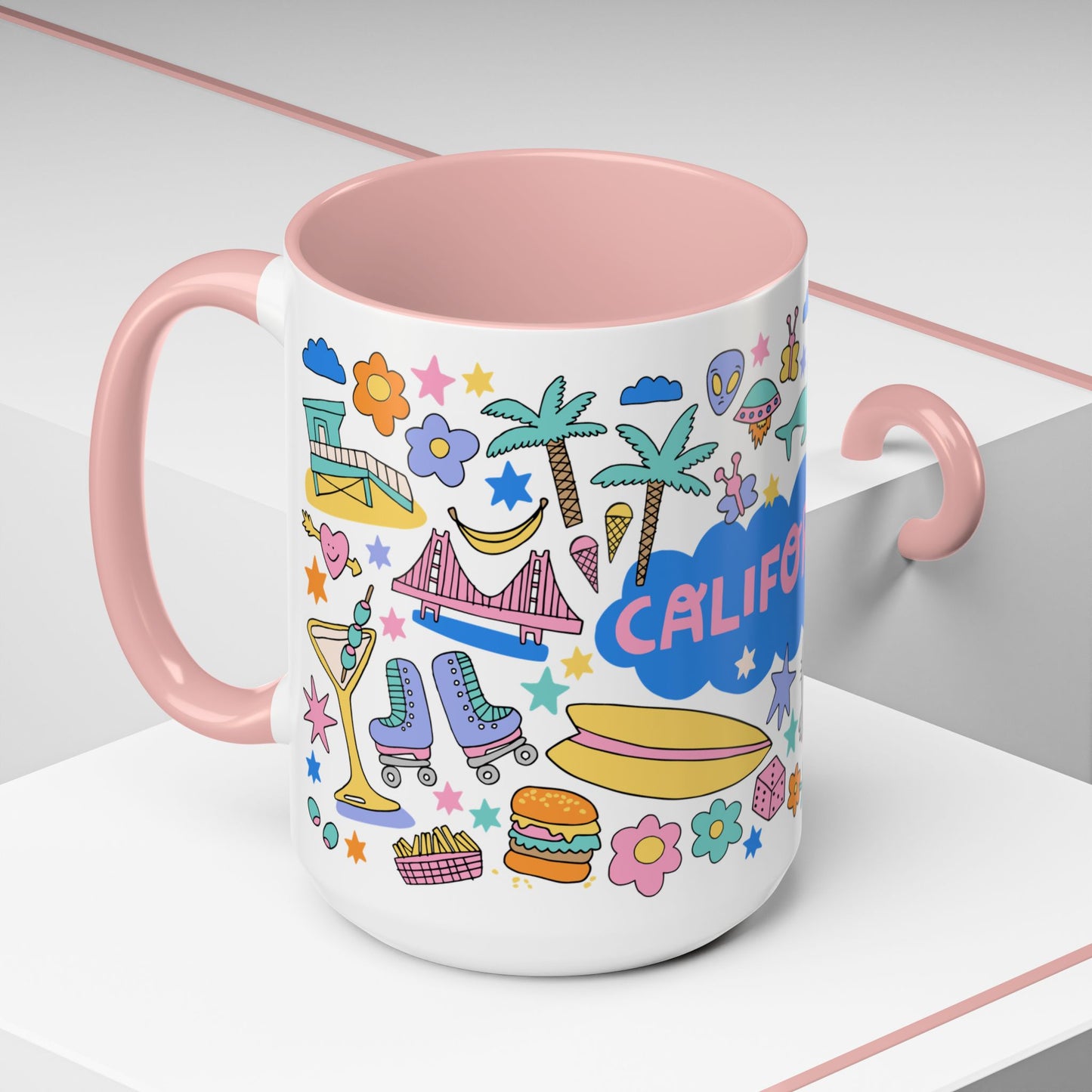*NEW* California Sunshine Coffee Mug (15oz, pink)