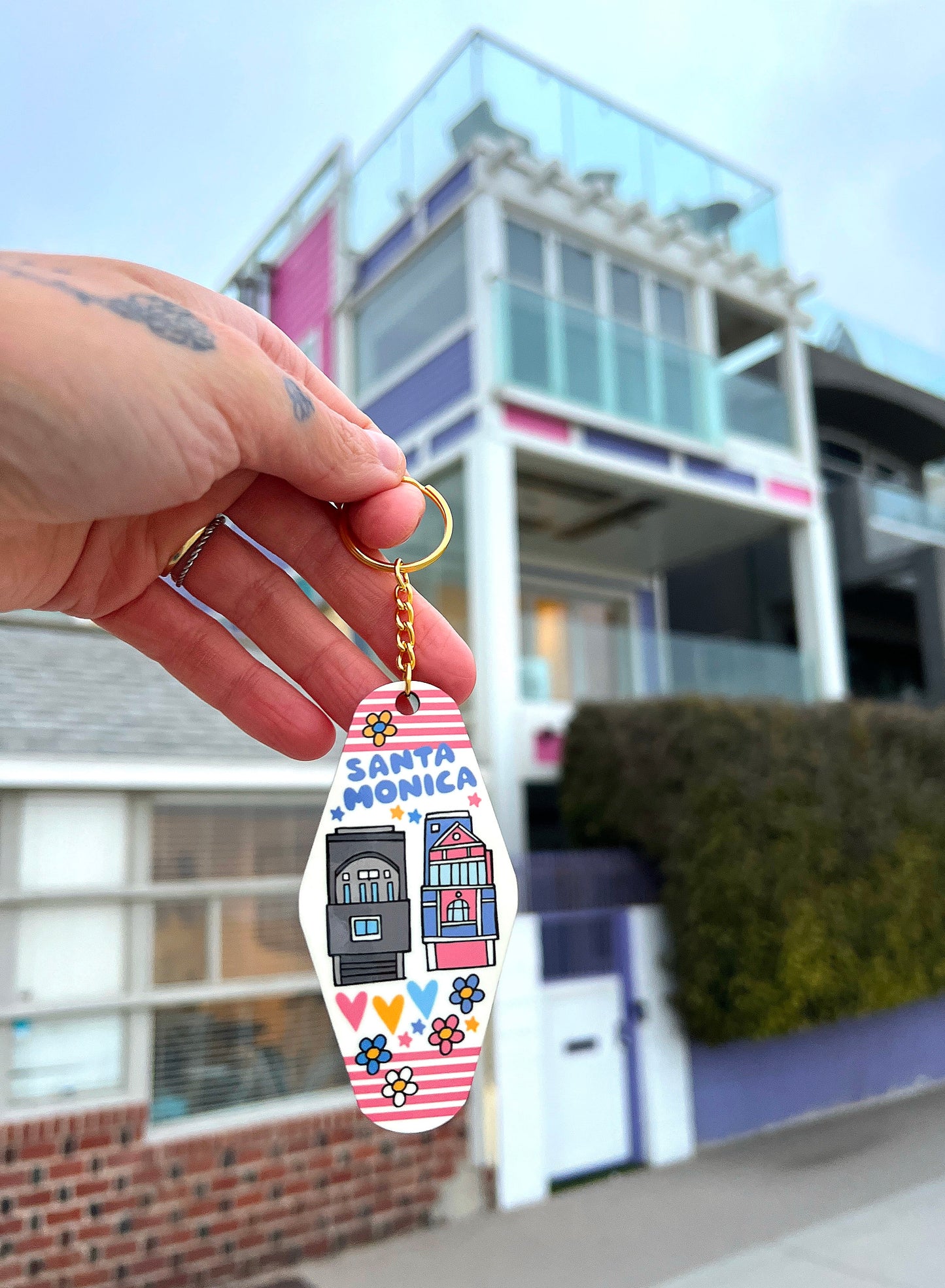 *NEW* Santa Monica Houses Keychain