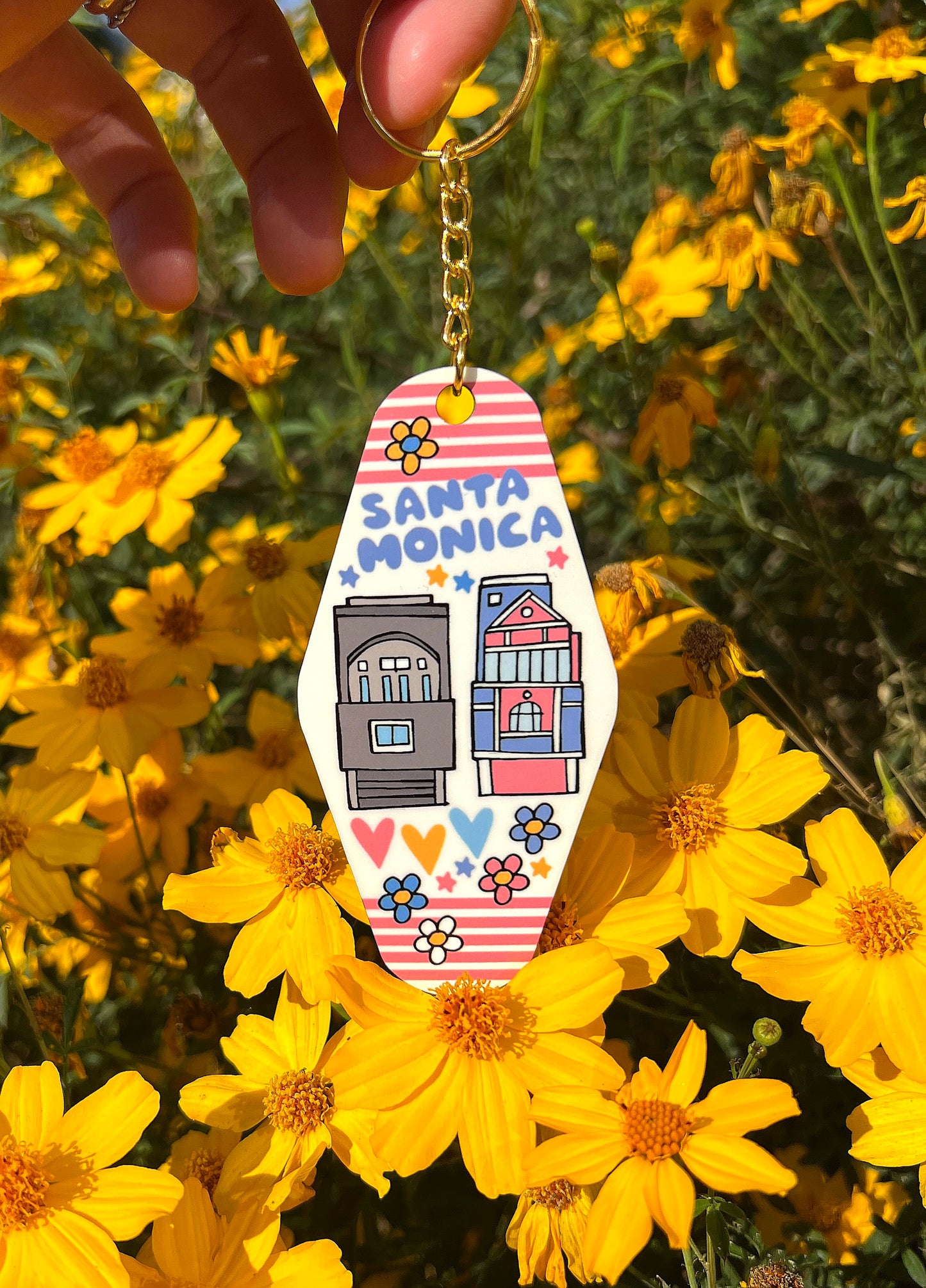 *NEW* Santa Monica Houses Keychain