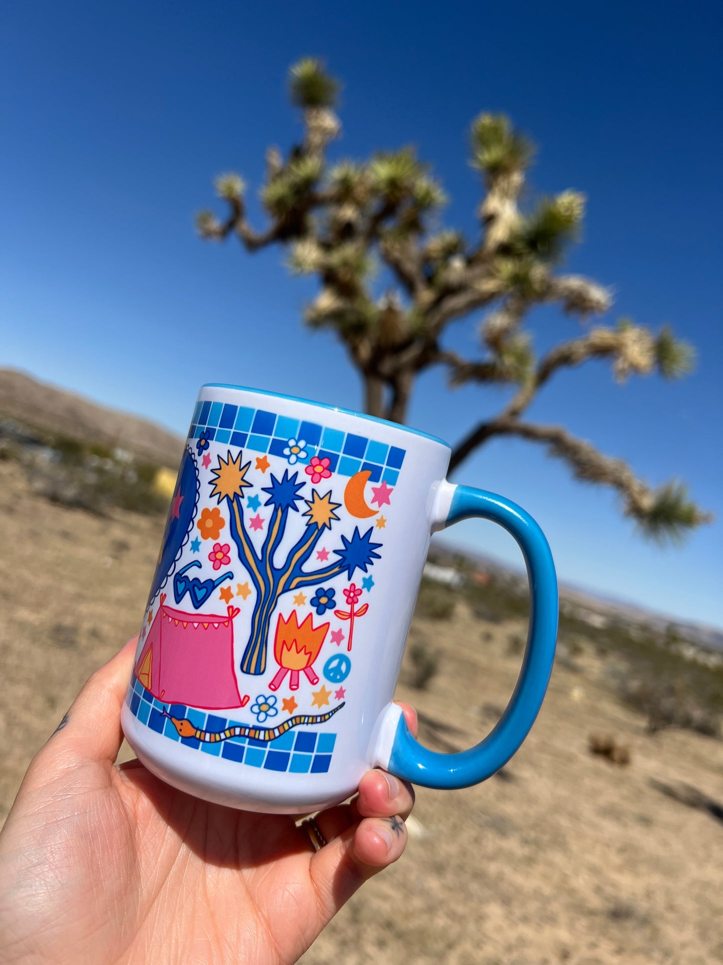 Joshua Tree Mug (15oz, blue)