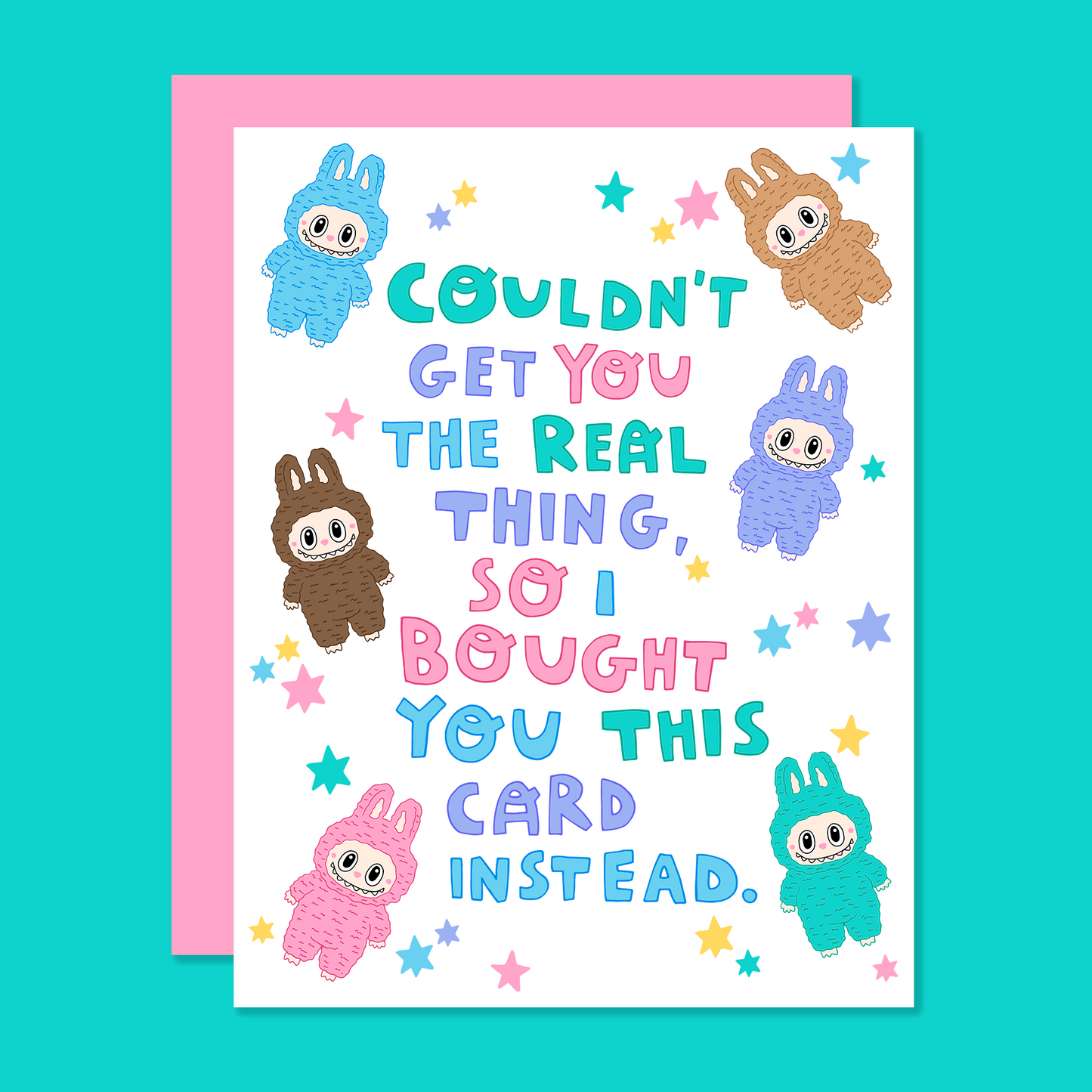 Labubu inspired Birthday Card