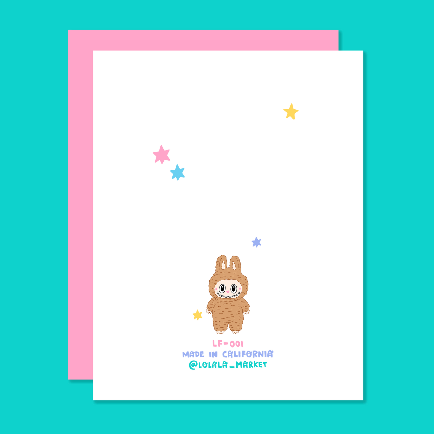 Labubu inspired Birthday Card