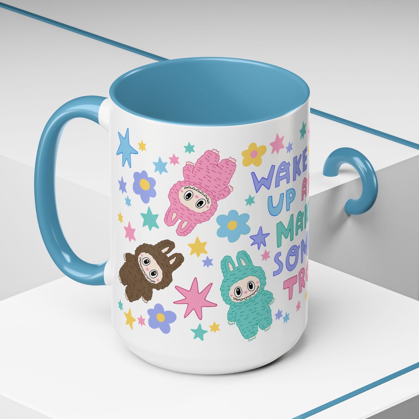 *NEW* Labubu inspired Coffee Mug (15oz, blue)