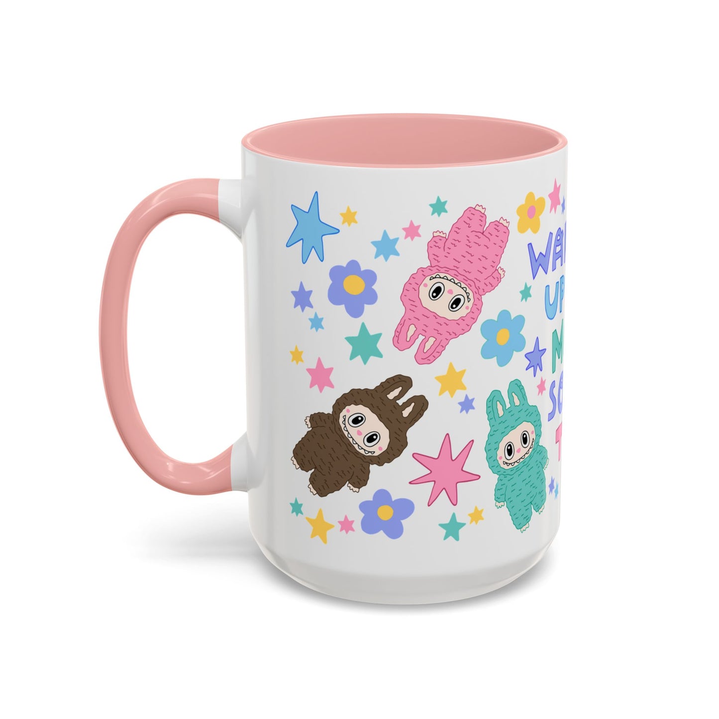 *NEW* Labubu inspired Coffee Mug (15oz, pink)