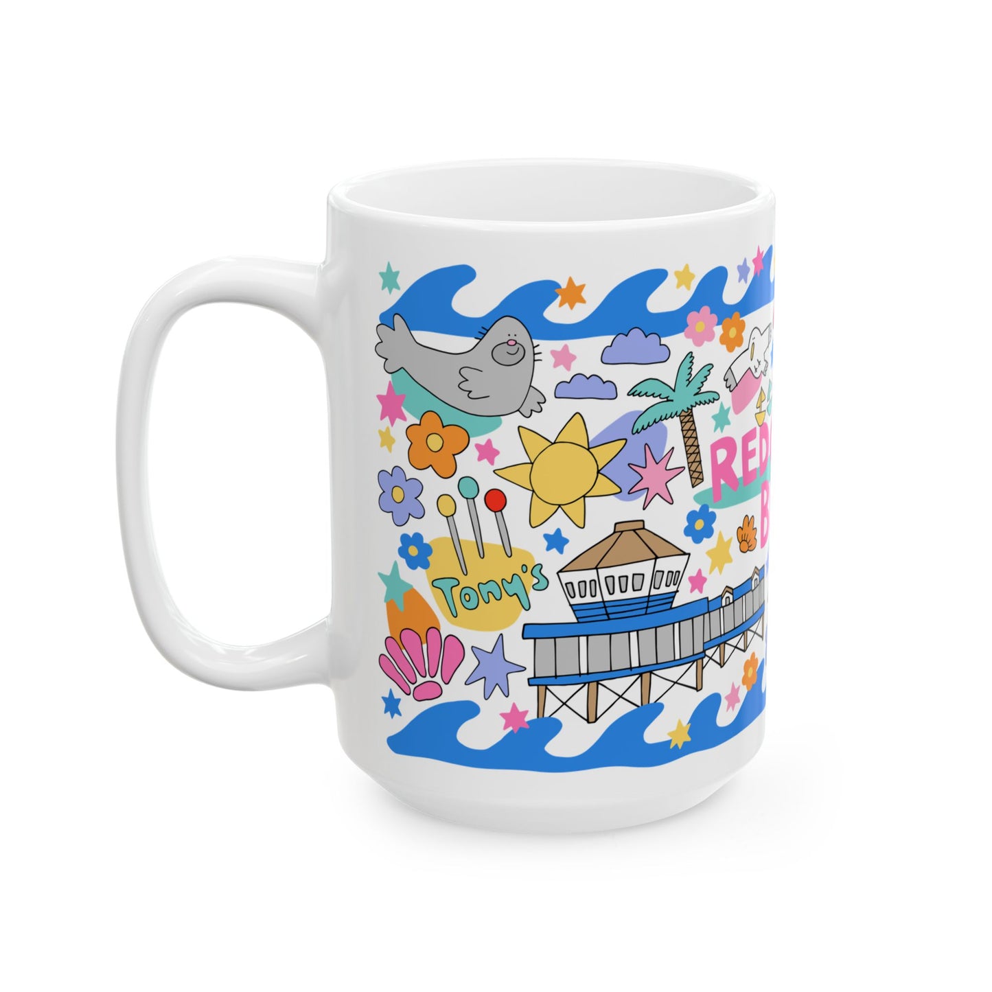 Redondo Beach - Coffee Mug (15oz, PINK)