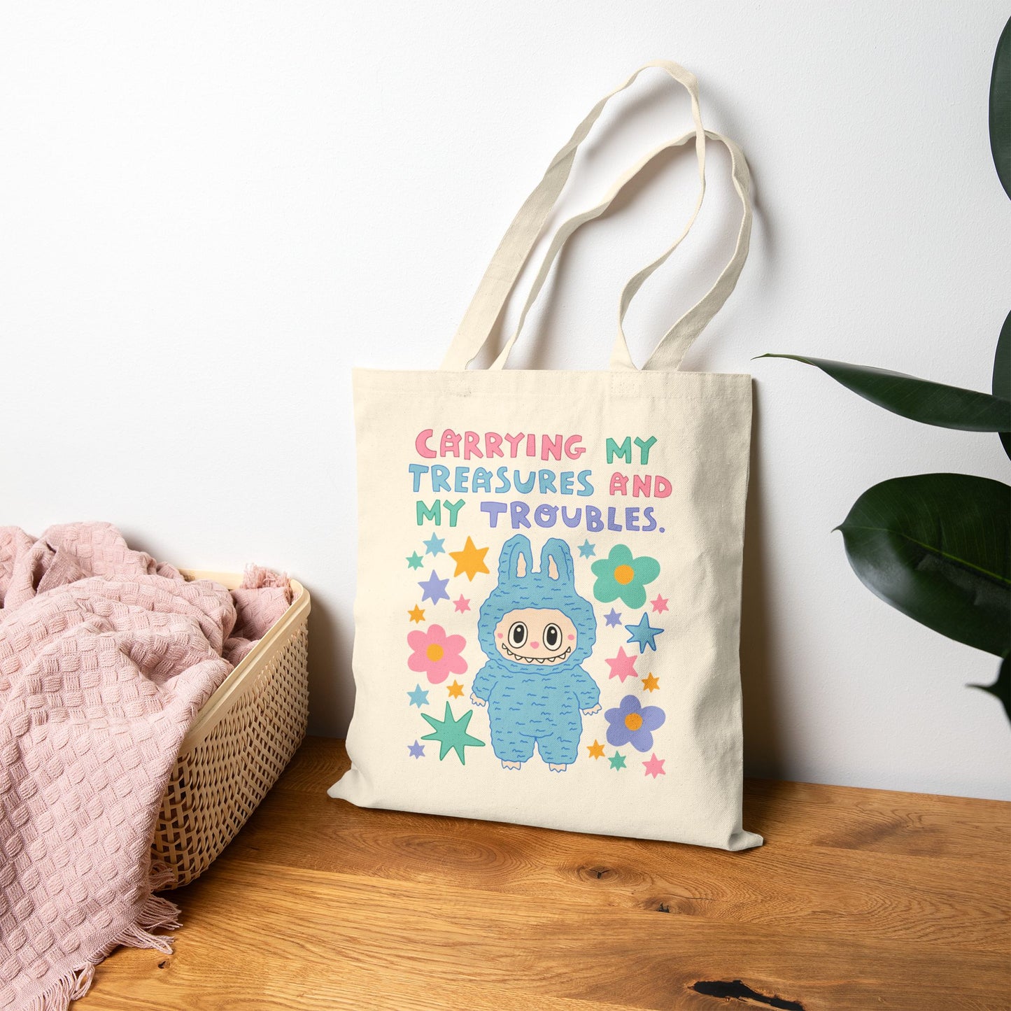 *NEW* Labubu inspired Tote Bag (BLUE)