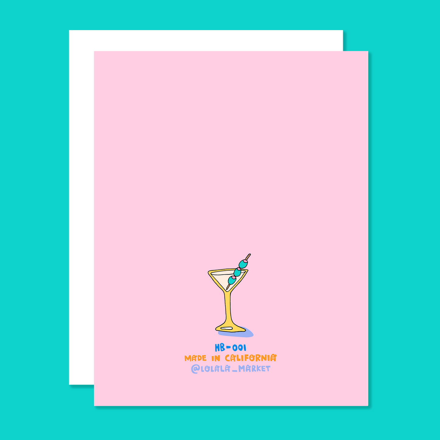 Let's Partini - Birthday Card (Martini Mice)