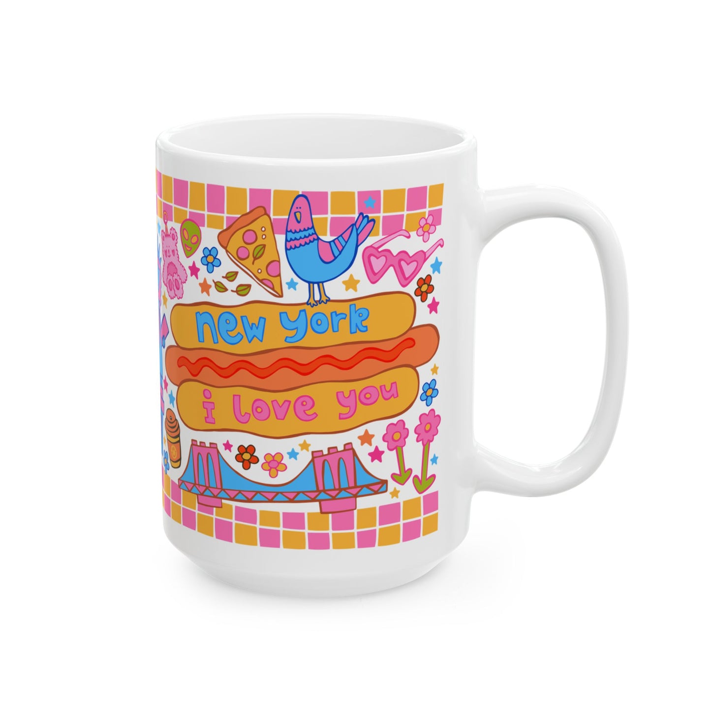 *NEW* New York - *BIG* Coffee Mug (15oz, Confetti)