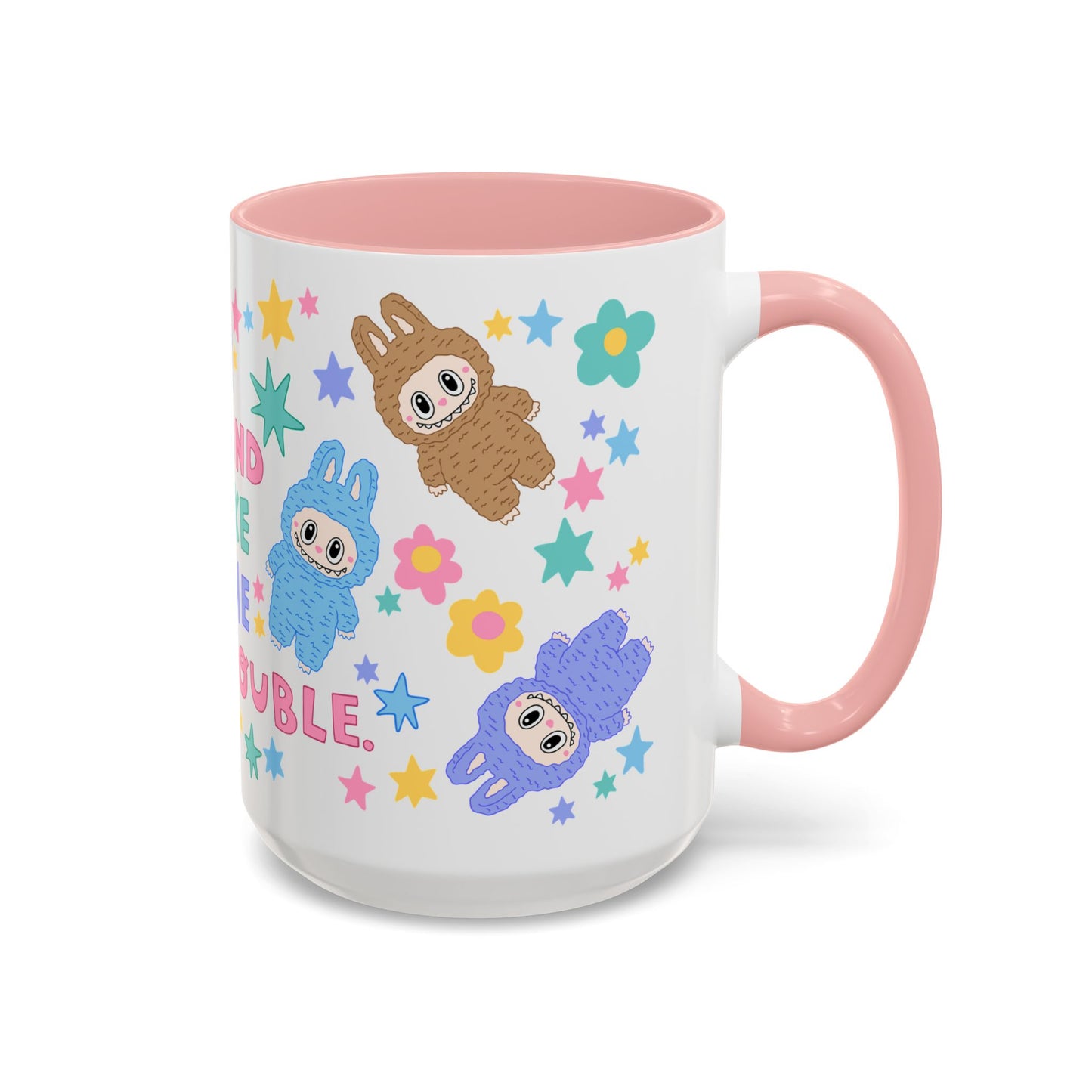 *NEW* Labubu inspired Coffee Mug (15oz, pink)