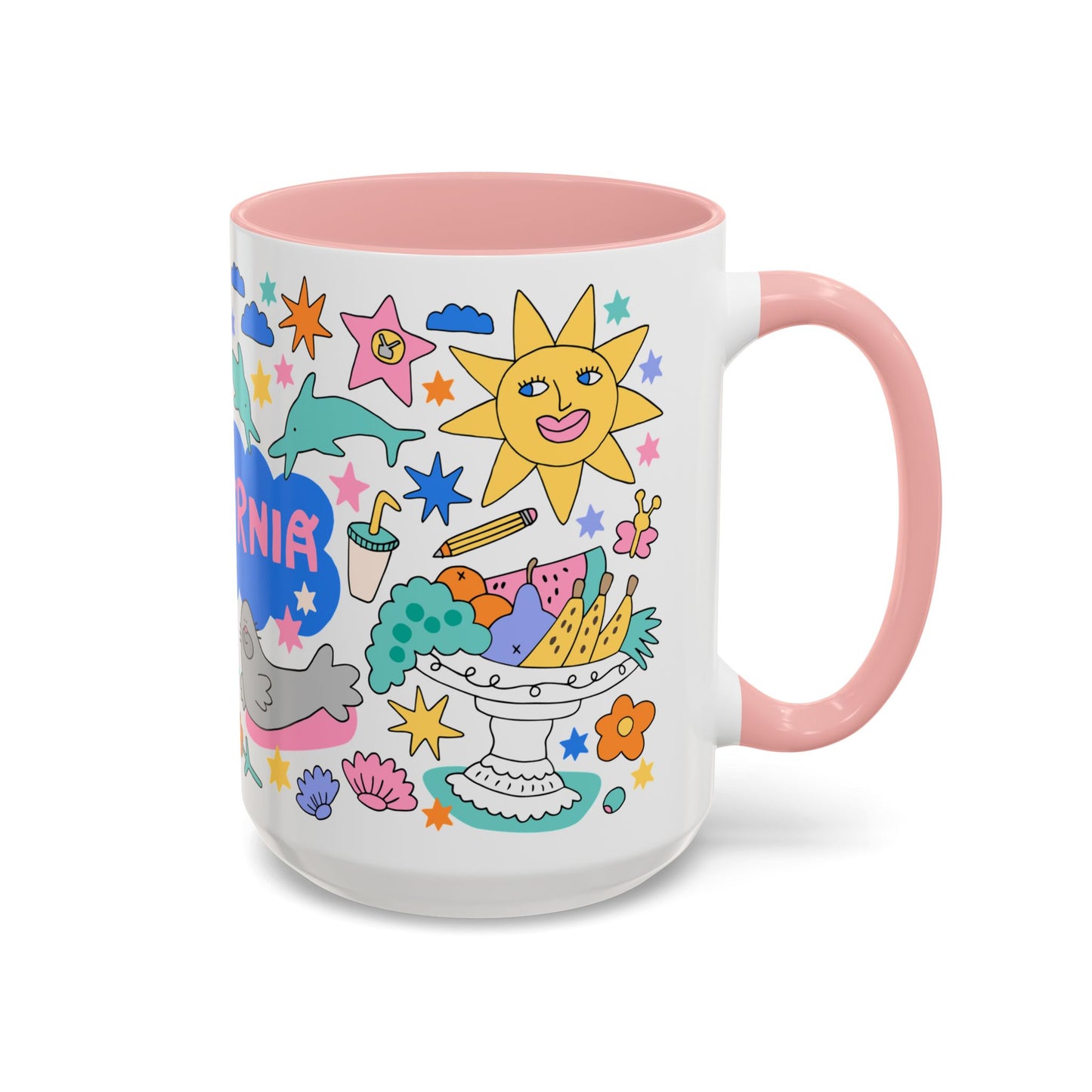 *NEW* California Sunshine Coffee Mug (15oz, pink)