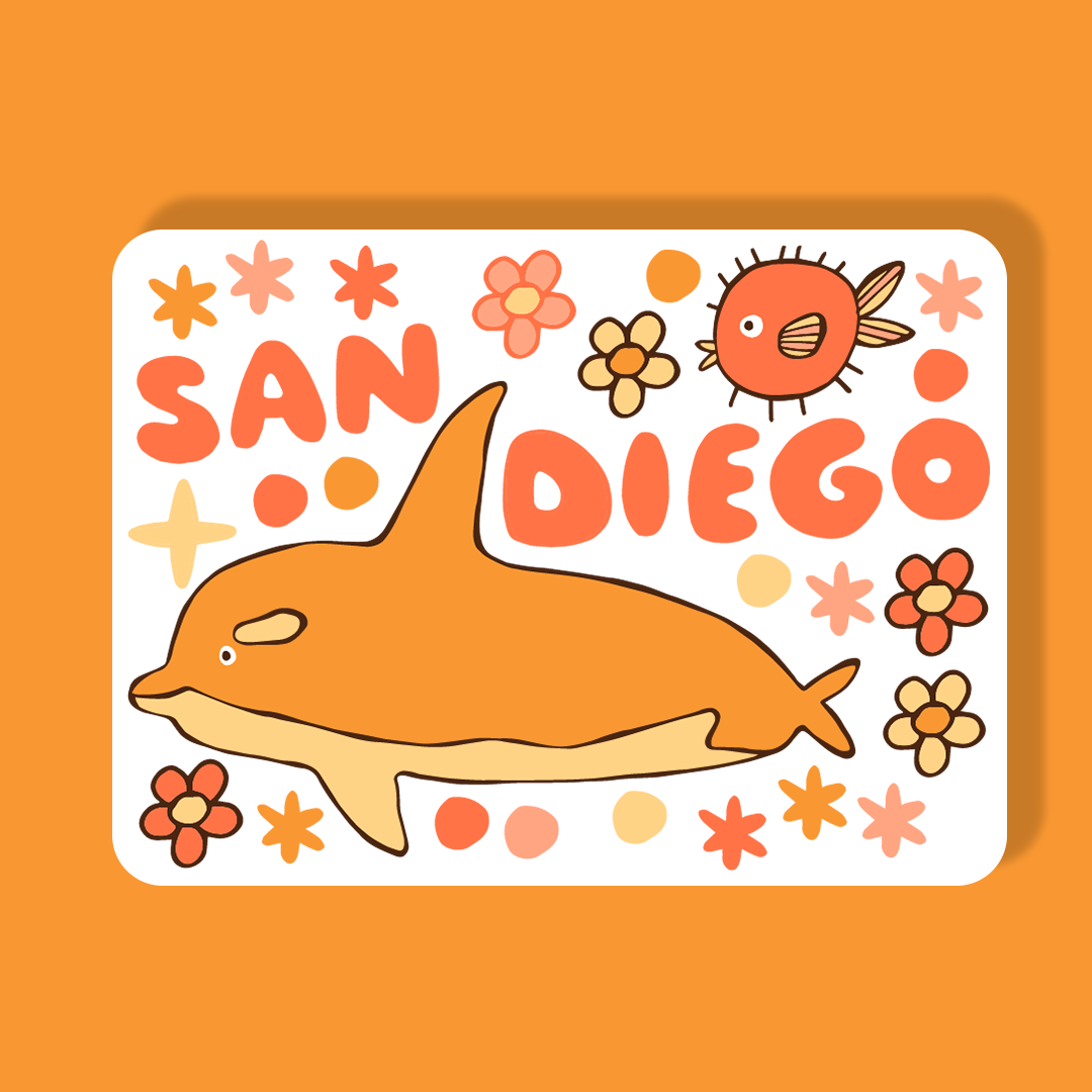 San Diego Magnet - Ocean (ORANGE)