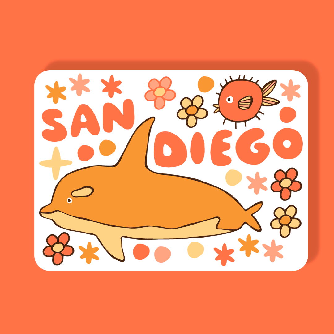 San Diego Magnet - Ocean (ORANGE)