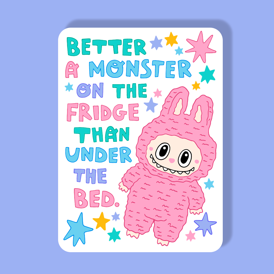 *NEW* Labubu inspired magnet (Monster on the Fridge)