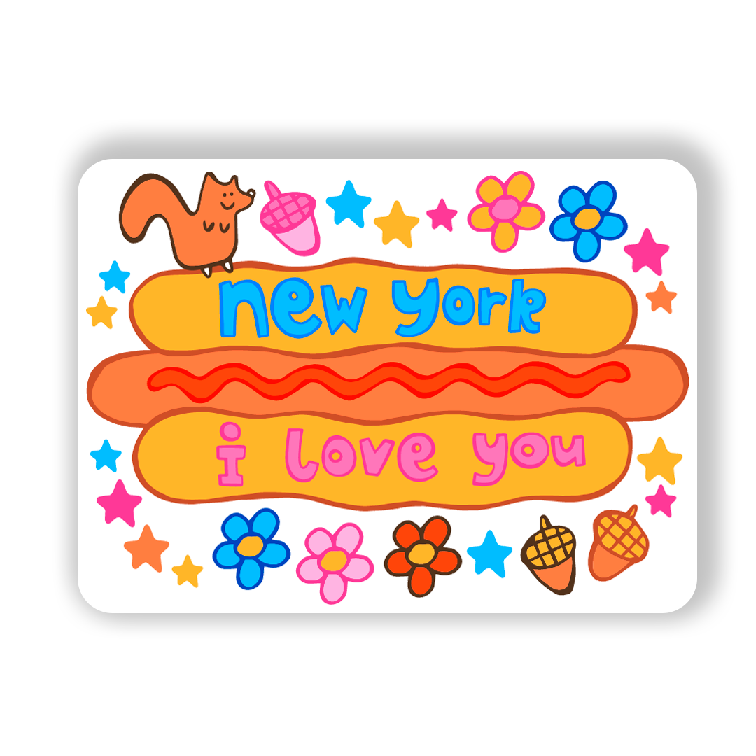 New York Magnet - Hot Dog (Confetti)