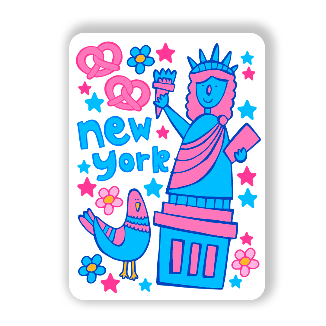 New York Magnet - Statue of Liberty (Confetti)