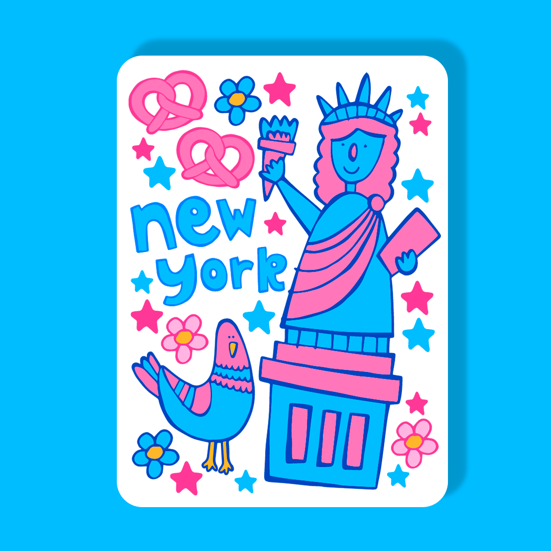 New York Magnet - Statue of Liberty (Confetti)