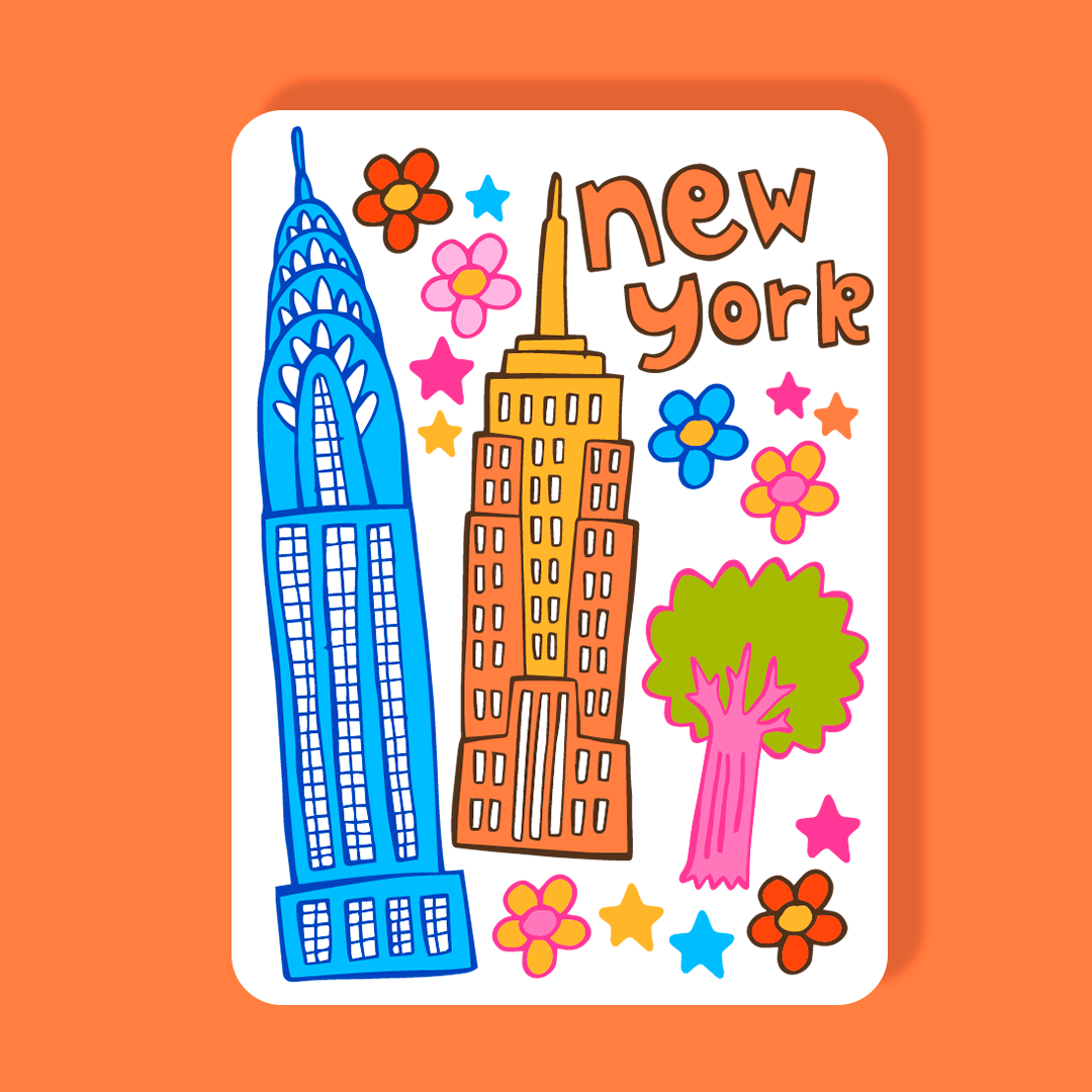 New York Magnet - Skyscrapers (Confetti)