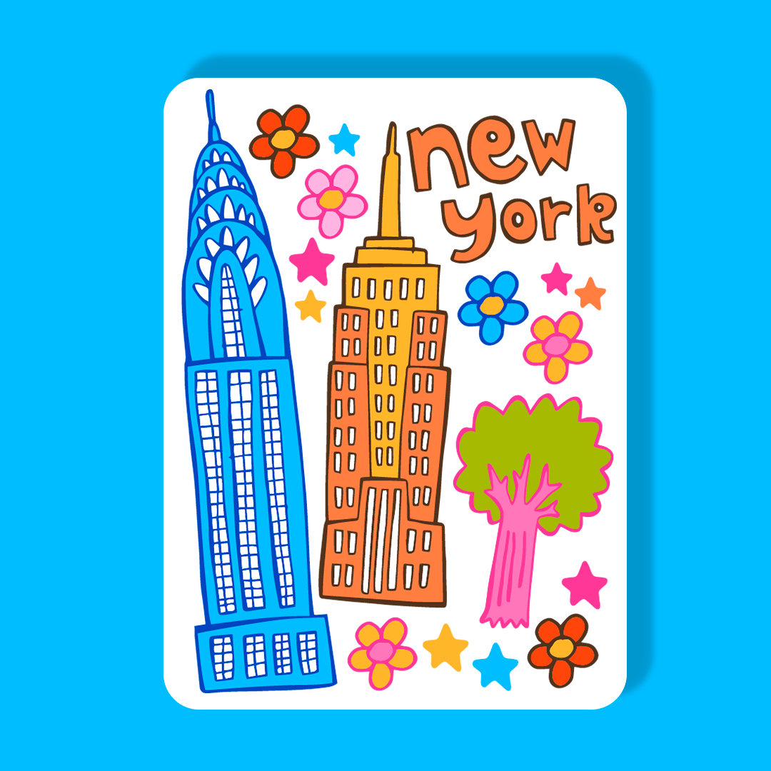 New York Magnet - Skyscrapers (Confetti)