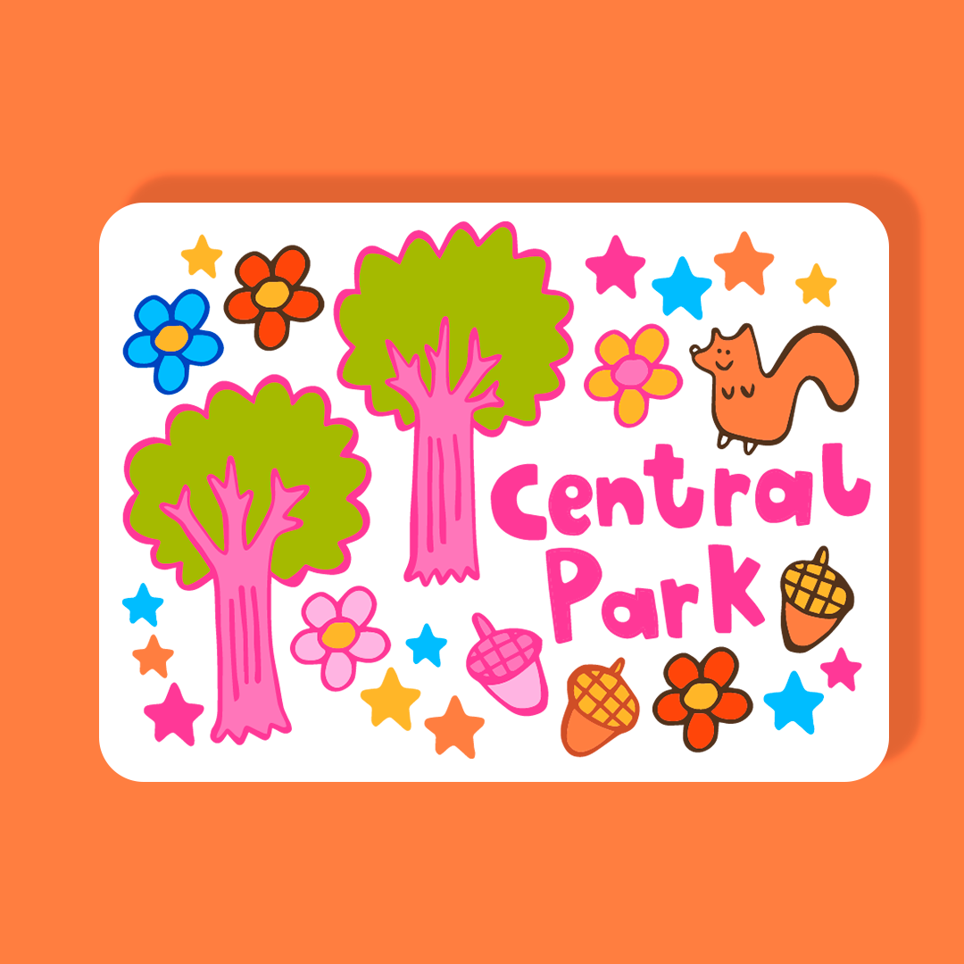 New York Magnet - Central Park (Confetti)