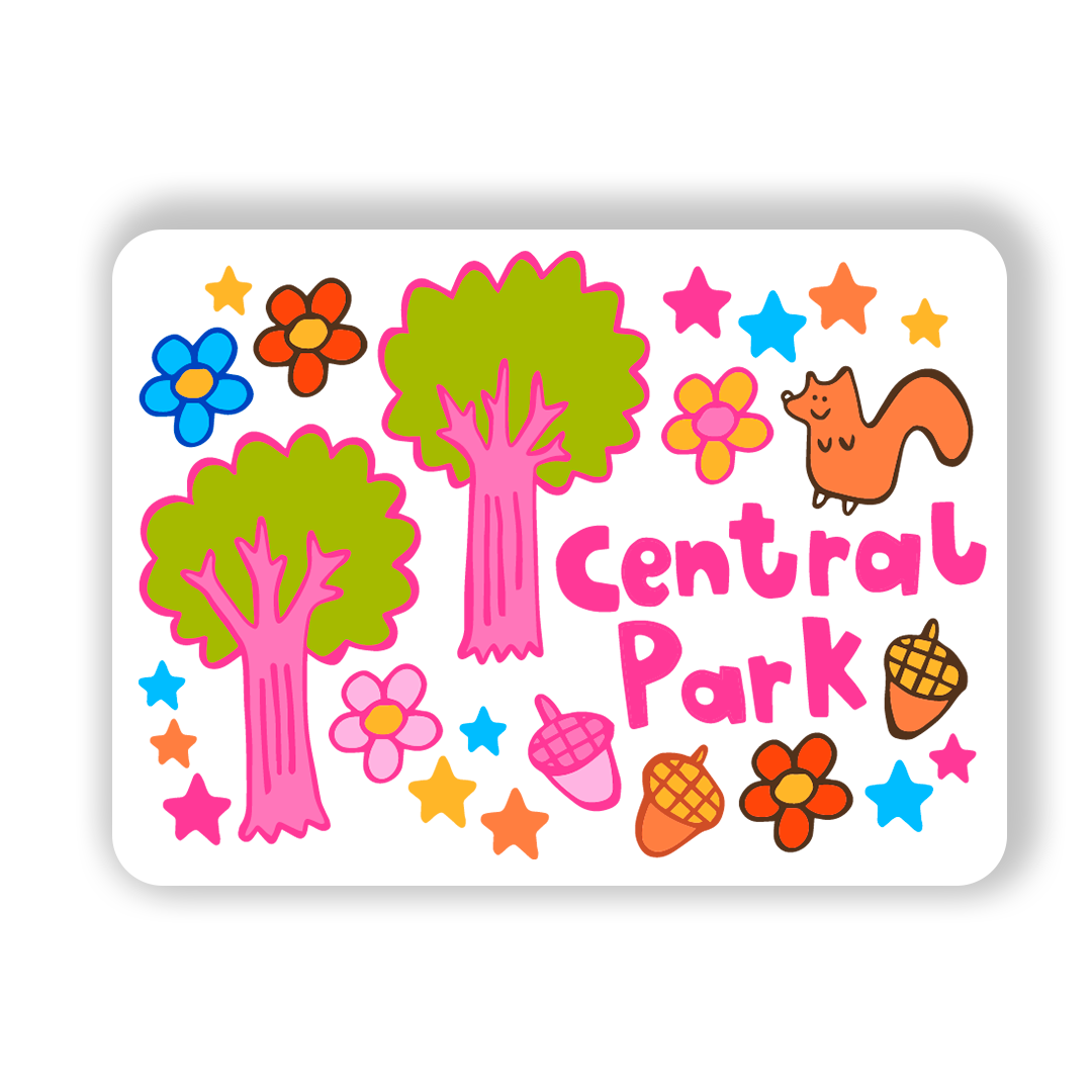 New York Magnet - Central Park (Confetti)