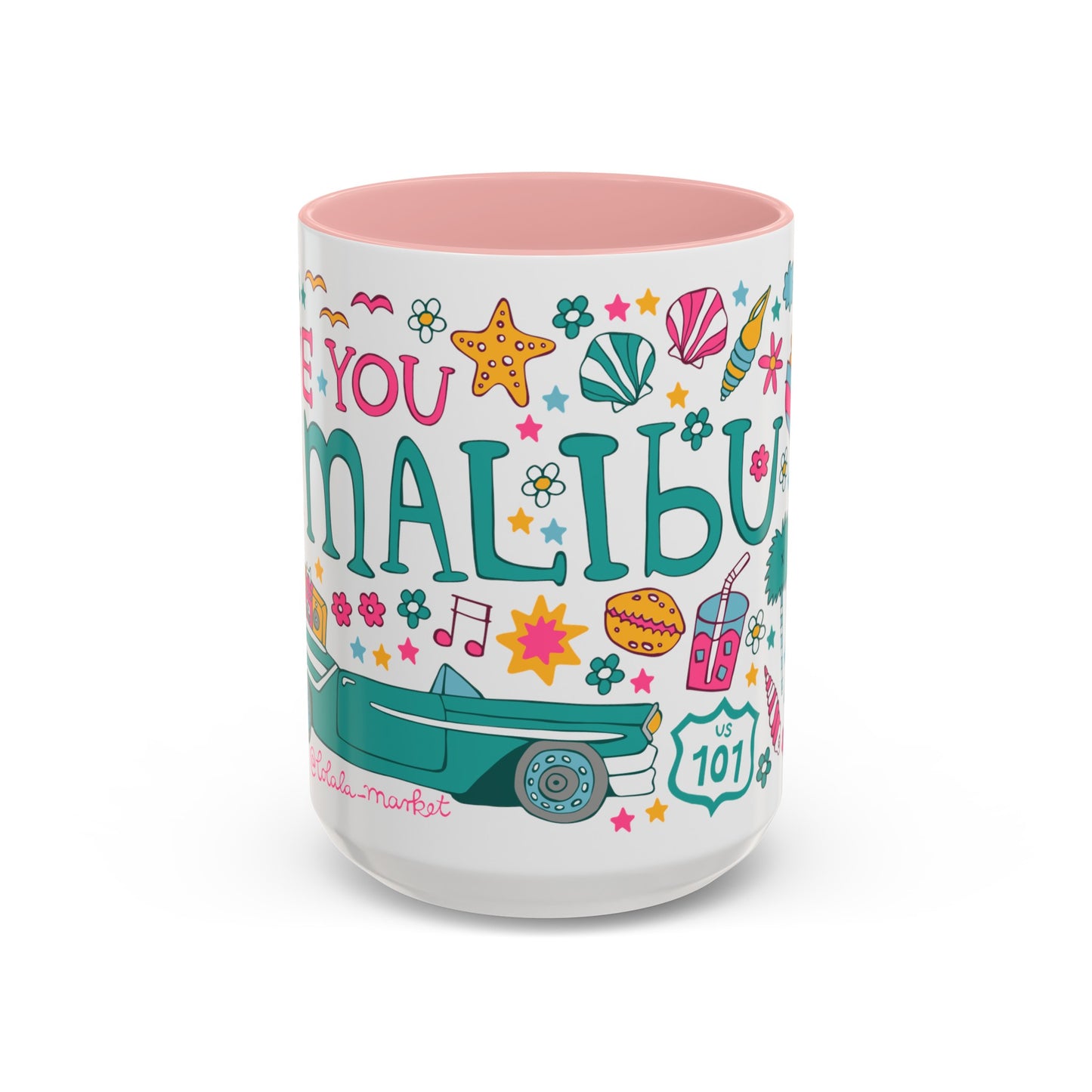 Malibu - *BIG* Coffee Mug (15oz, pink)