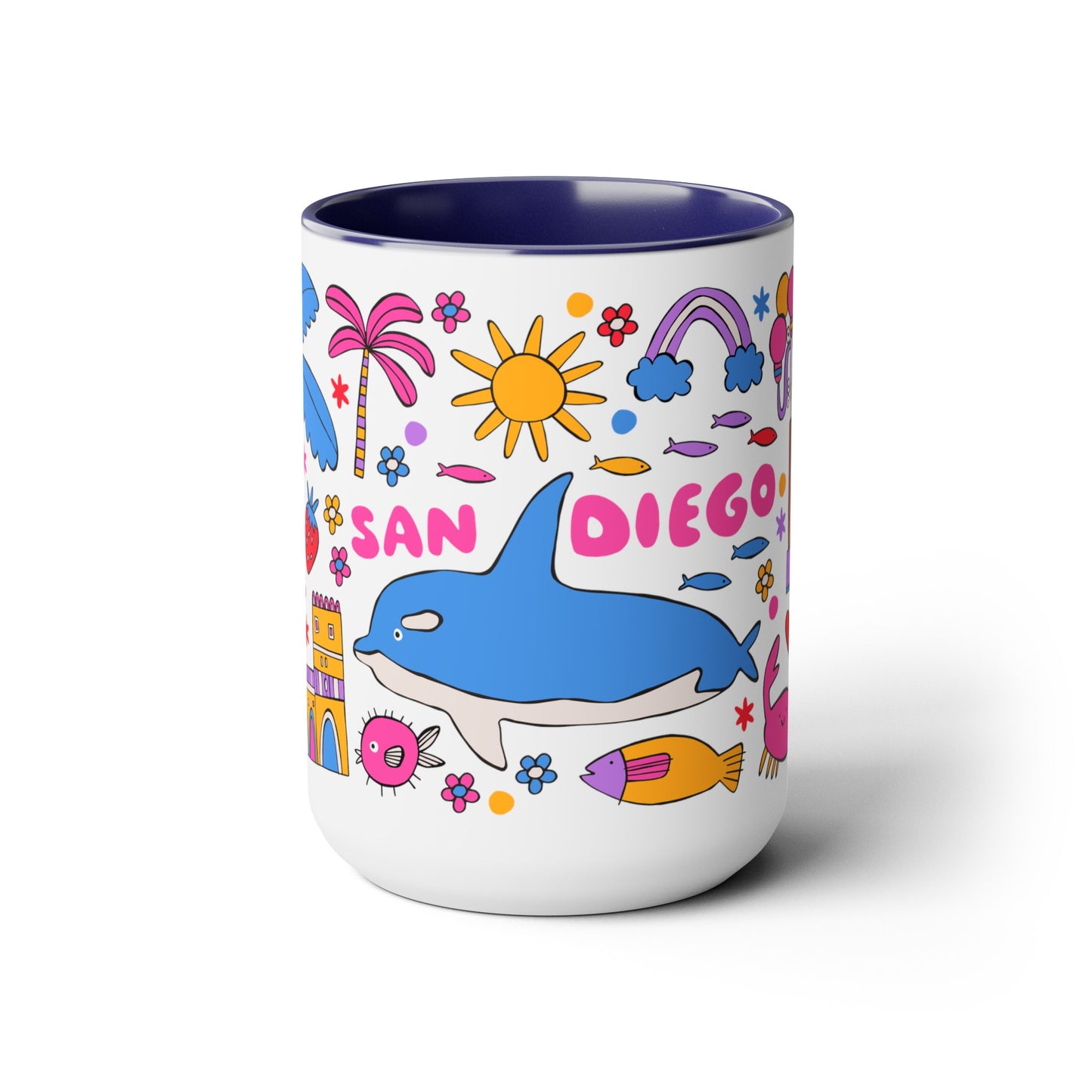 San Diego - *BIG* Coffee Mug (15oz, dark blue)