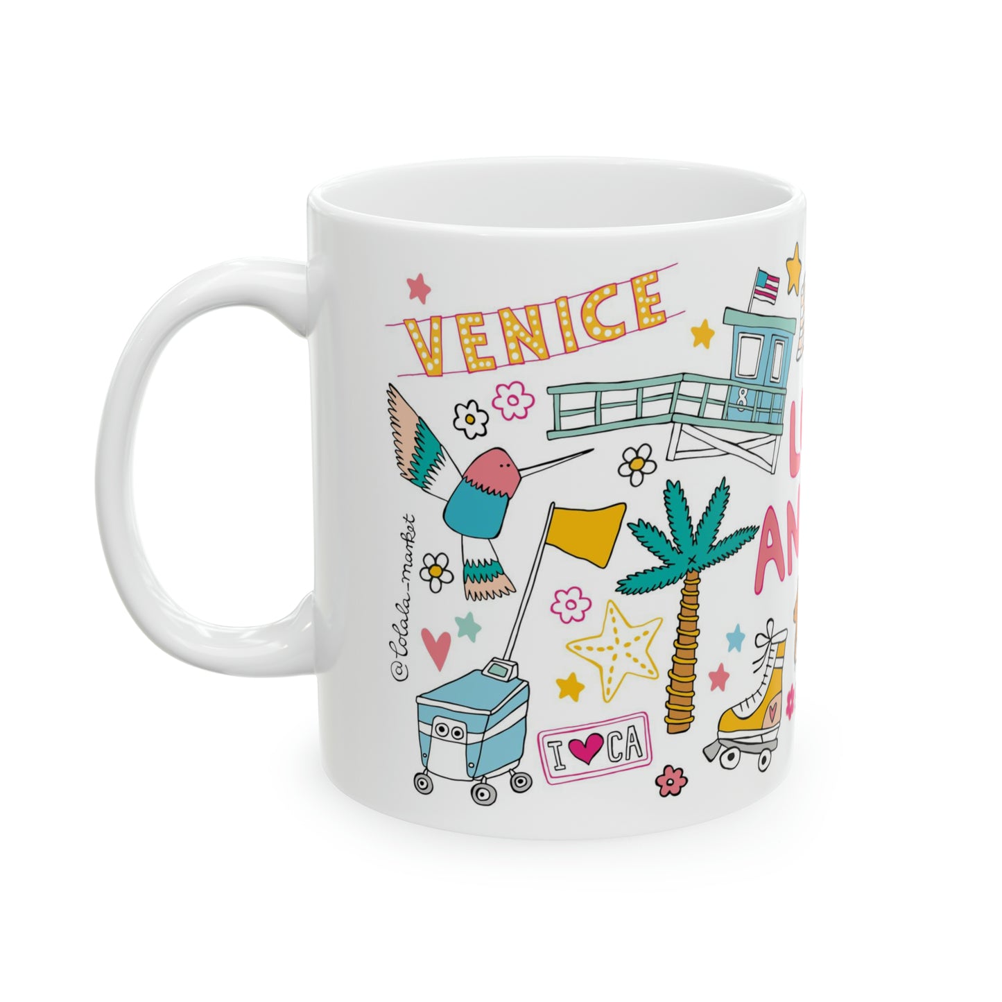 Los Angeles Coffee Mug - PINK (11oz)