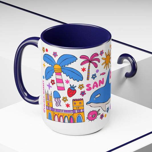 San Diego - *BIG* Coffee Mug (15oz, dark blue)