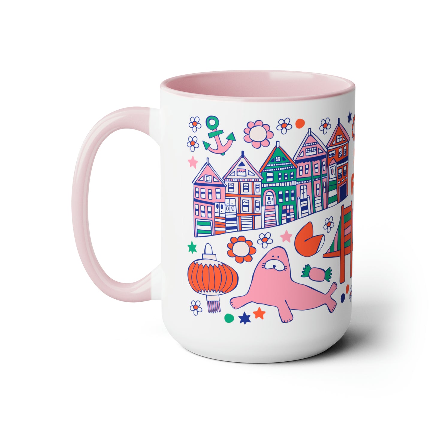 San Francisco - *BIG* Coffee Mug (15oz, pink)