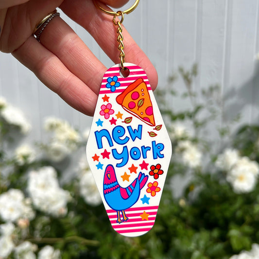 New York Keychain (Confetti)