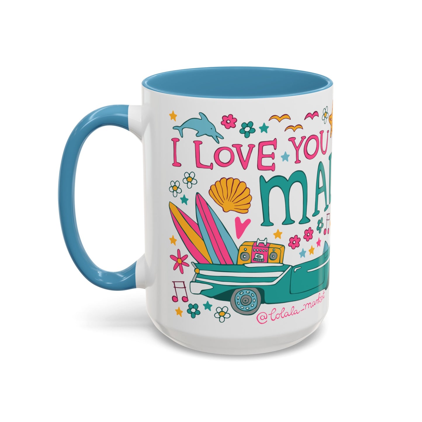 Malibu - *BIG* Coffee Mug (15oz, blue)