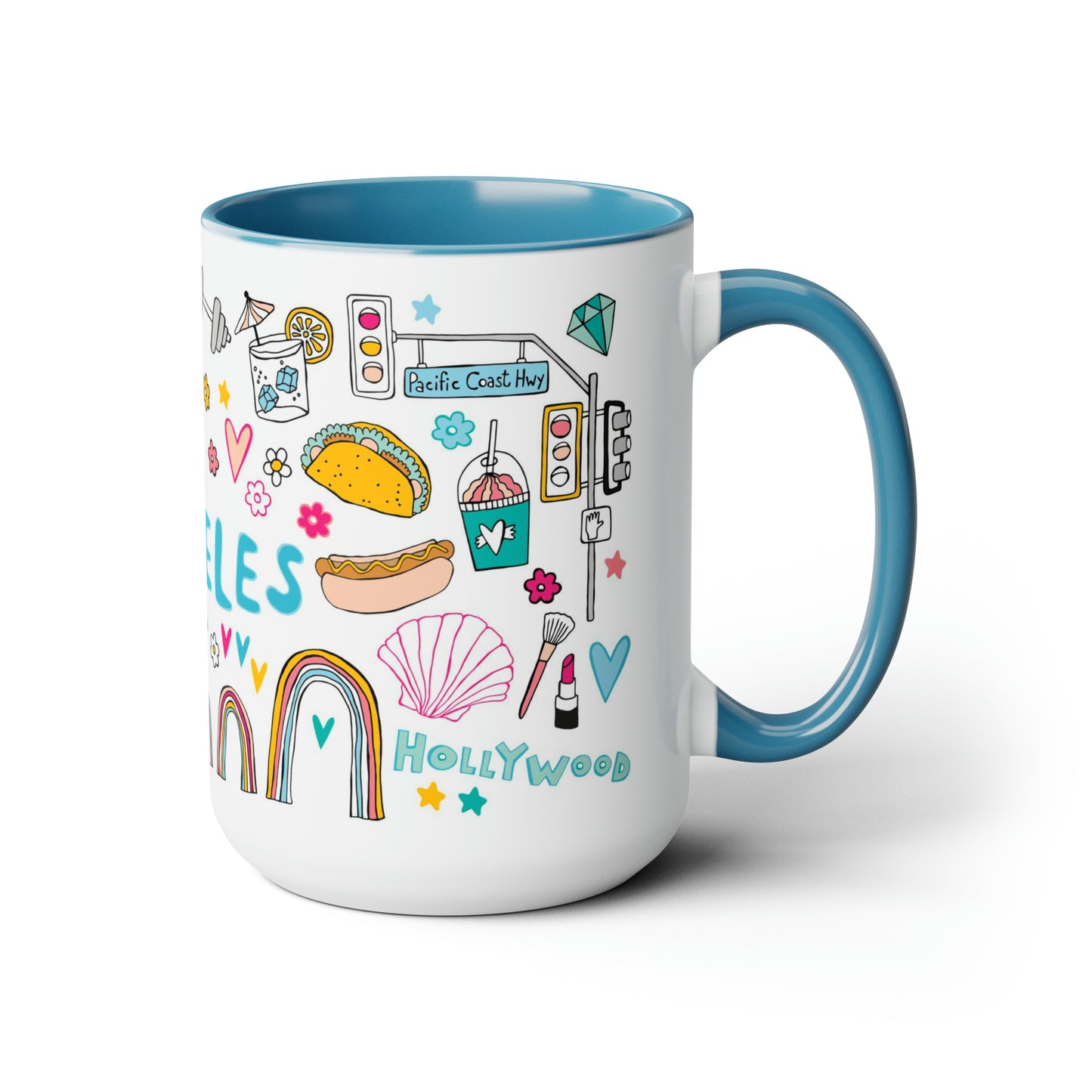 Los Angeles - *BIG* Coffee Mug (15oz, blue)