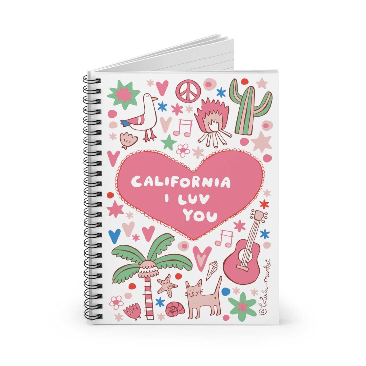 California I Luv You - Spiral Notebook (Ruled Line)