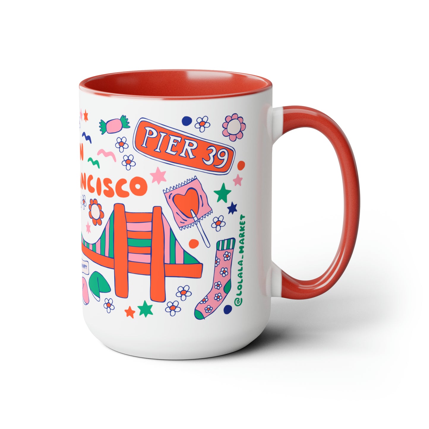 San Francisco - *BIG* Coffee Mug (15oz, red)