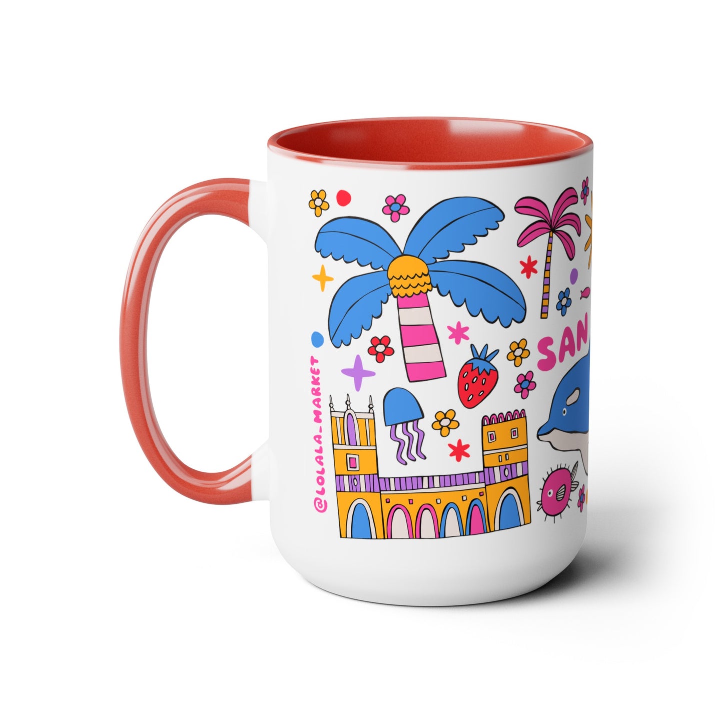 San Diego - *BIG* Coffee Mug (15oz, red)