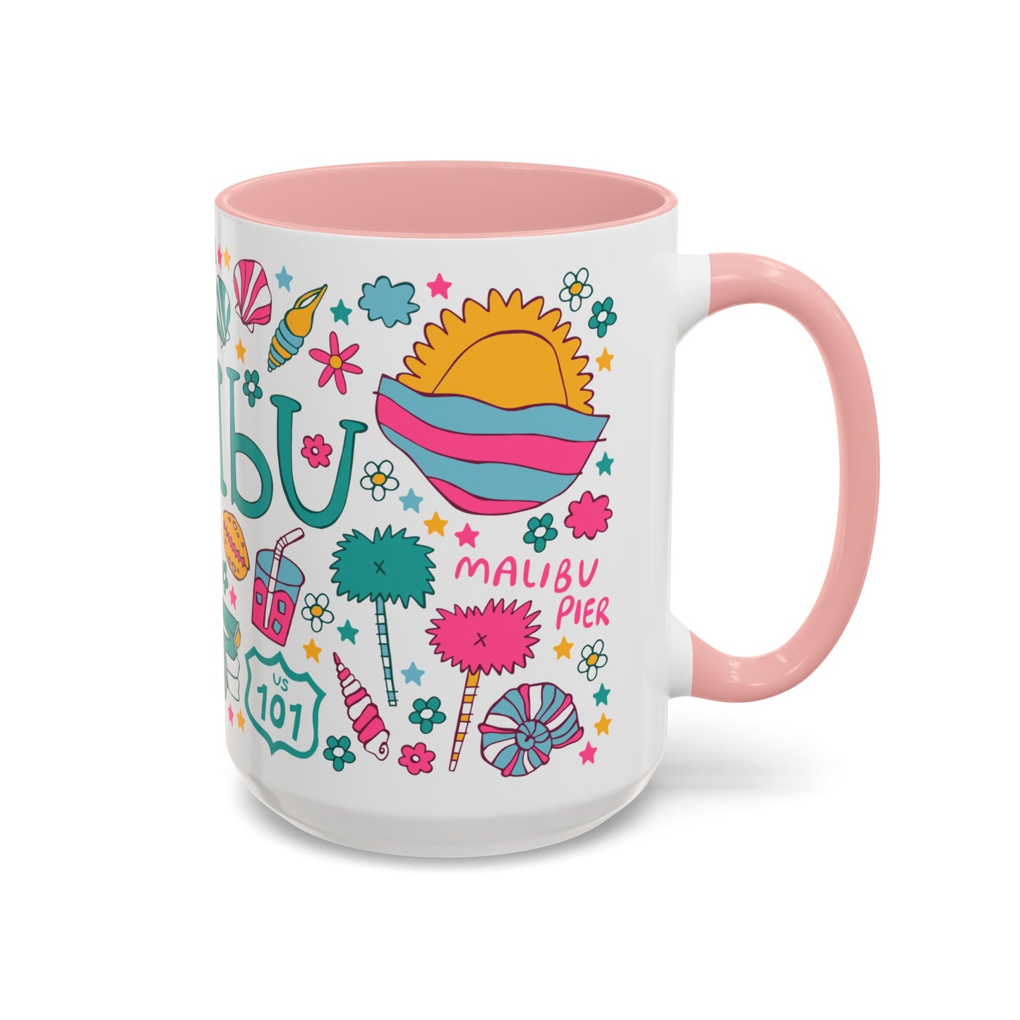 Malibu - *BIG* Coffee Mug (15oz, pink)