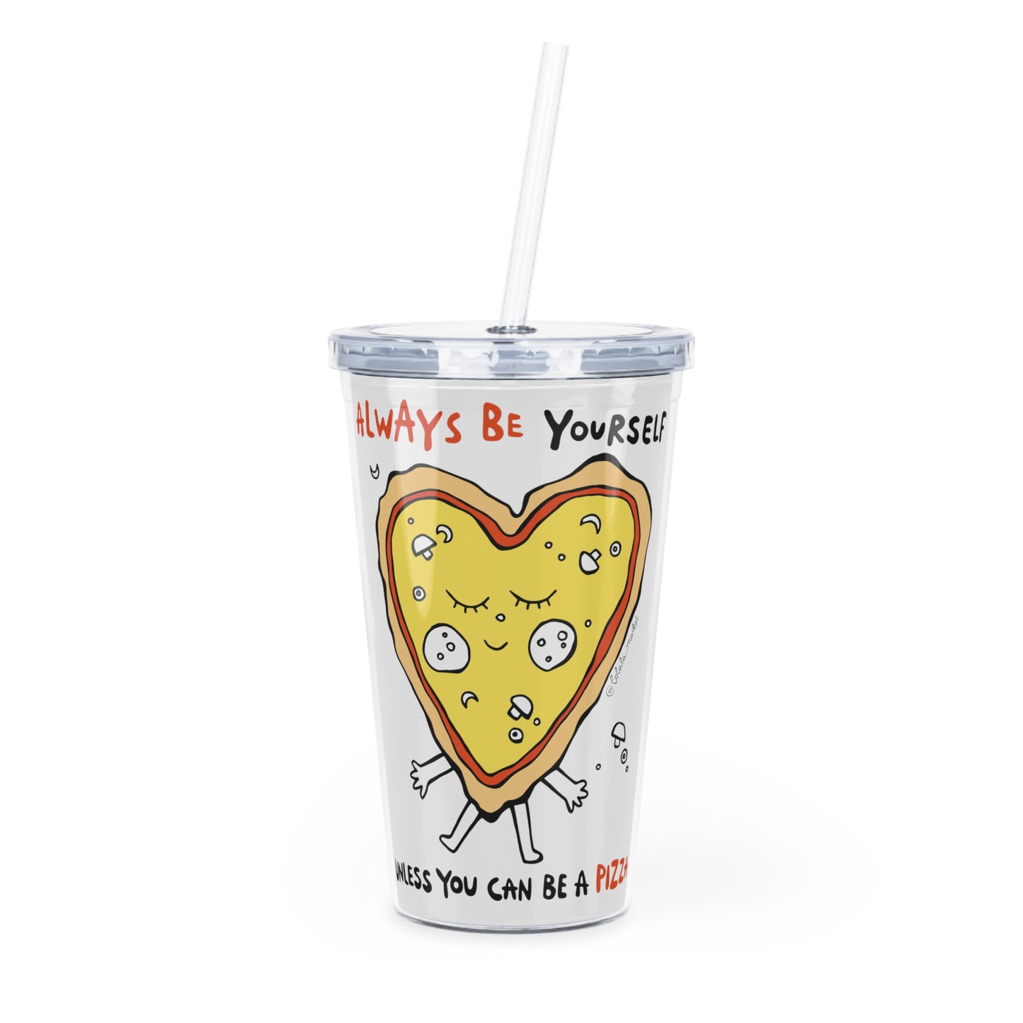 Pizza - Tumbler with Straw