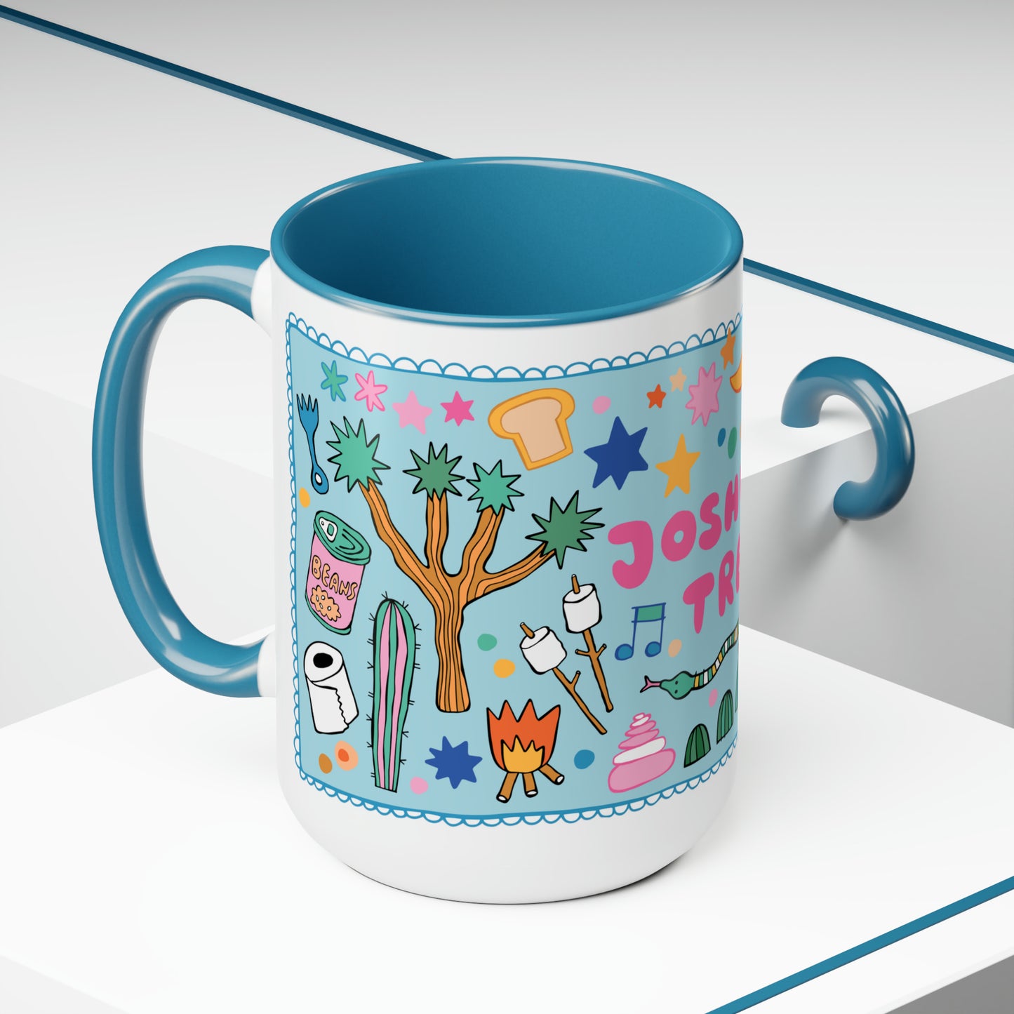 Joshua Tree - *BIG* Coffee Mug (15oz, blue)