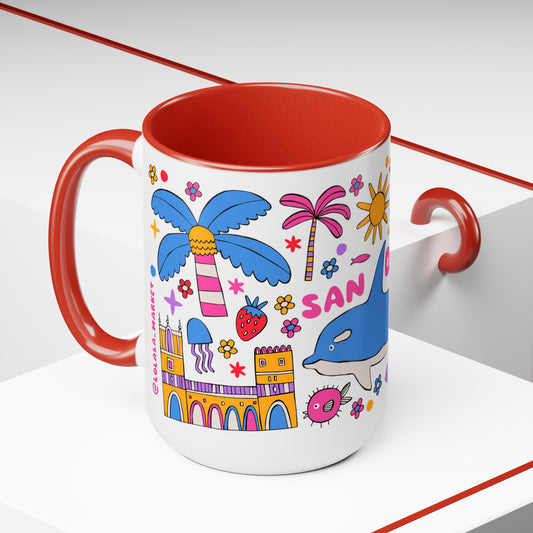 San Diego - *BIG* Coffee Mug (15oz, red)