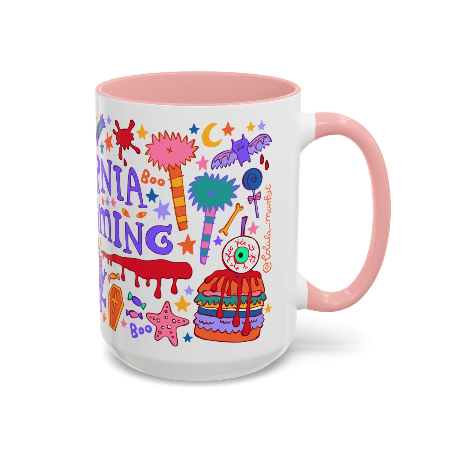 California Screaming - *BIG* Coffee Mug (15oz, pink)