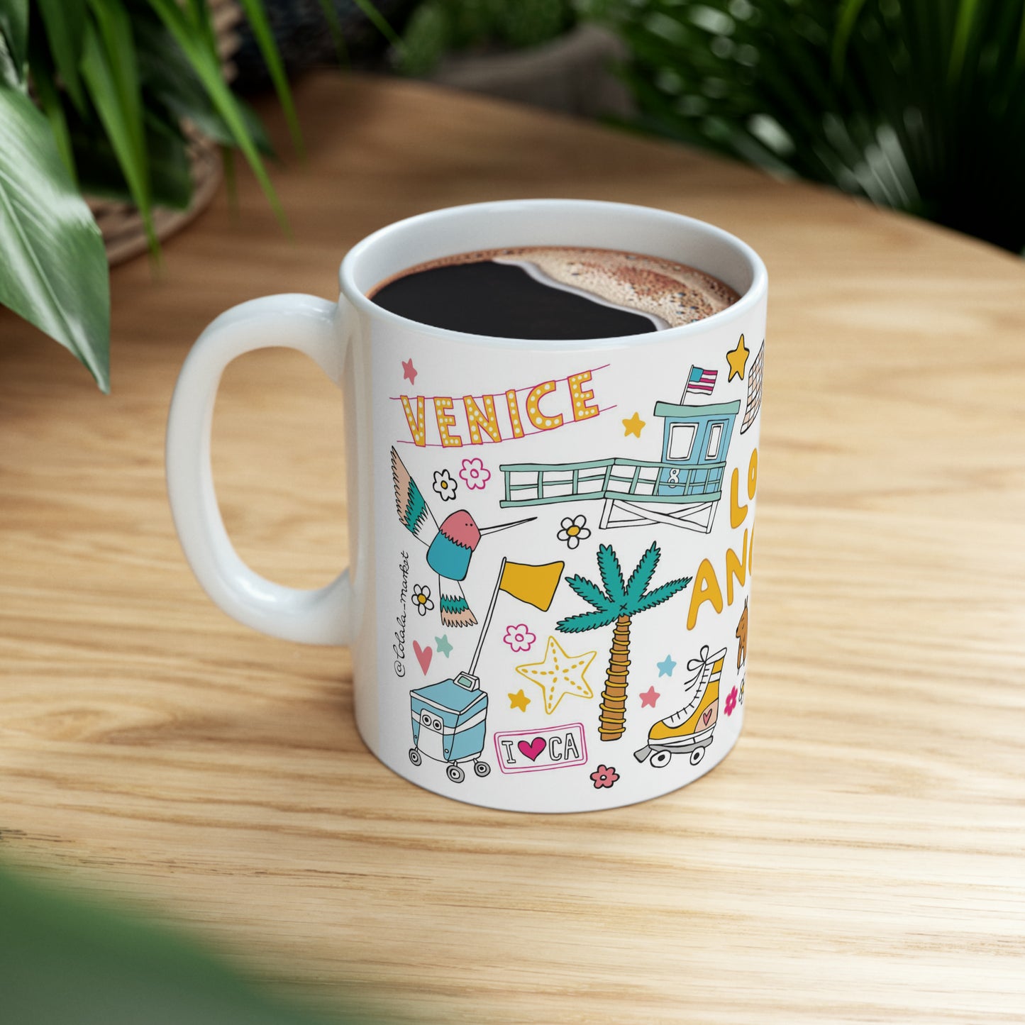 Los Angeles Coffee Mug - YELLOW (11oz)