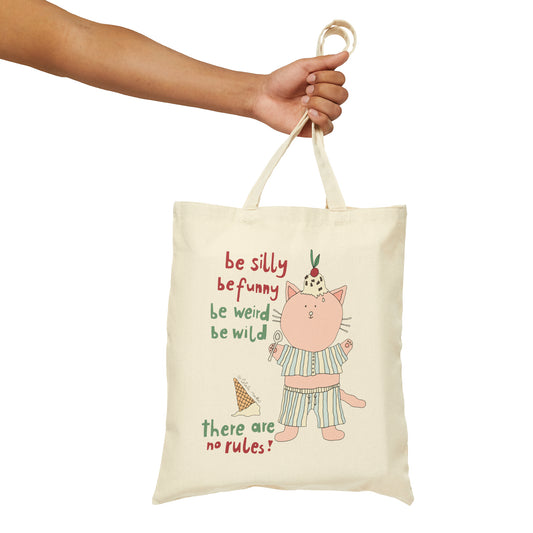 No Rules - Cotton Canvas Tote Bag