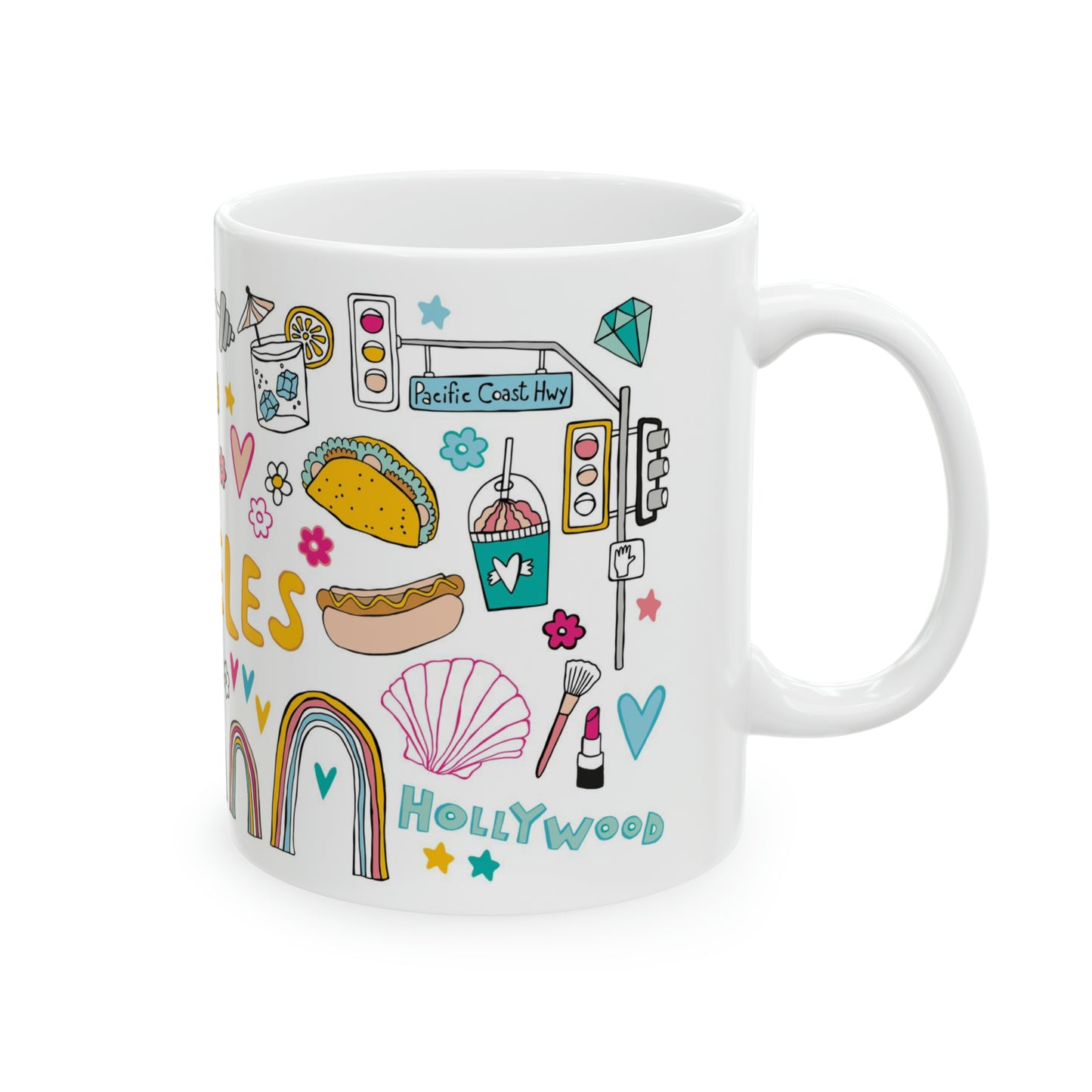 Los Angeles Coffee Mug - YELLOW (11oz)