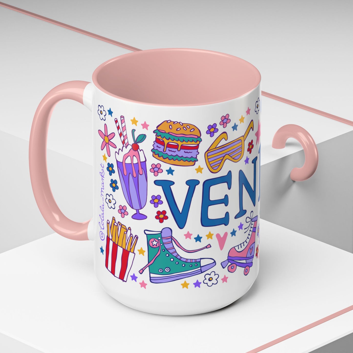 Venice - *BIG* Coffee Mug (15oz, pink)