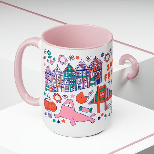 San Francisco - *BIG* Coffee Mug (15oz, pink)