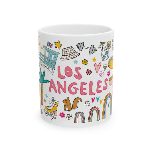 Los Angeles Coffee Mug - PINK (11oz)